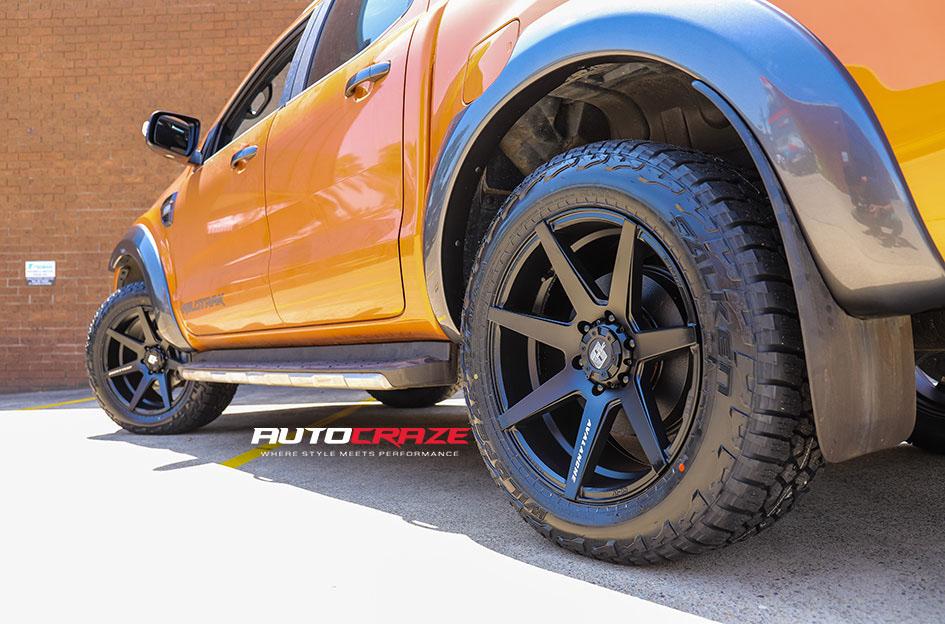 FORD RANGER AVALANCHE MATTE BLACK FRONT MILLED